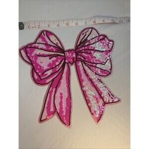 Light Pink And Hot Pink Bow For Use With Heat Press